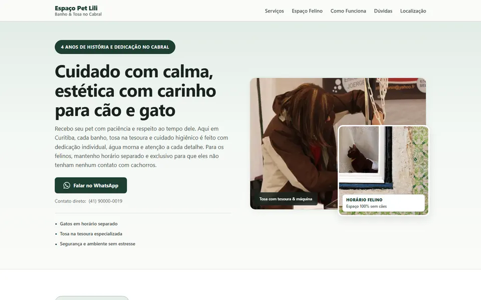 Site de banho e tosa