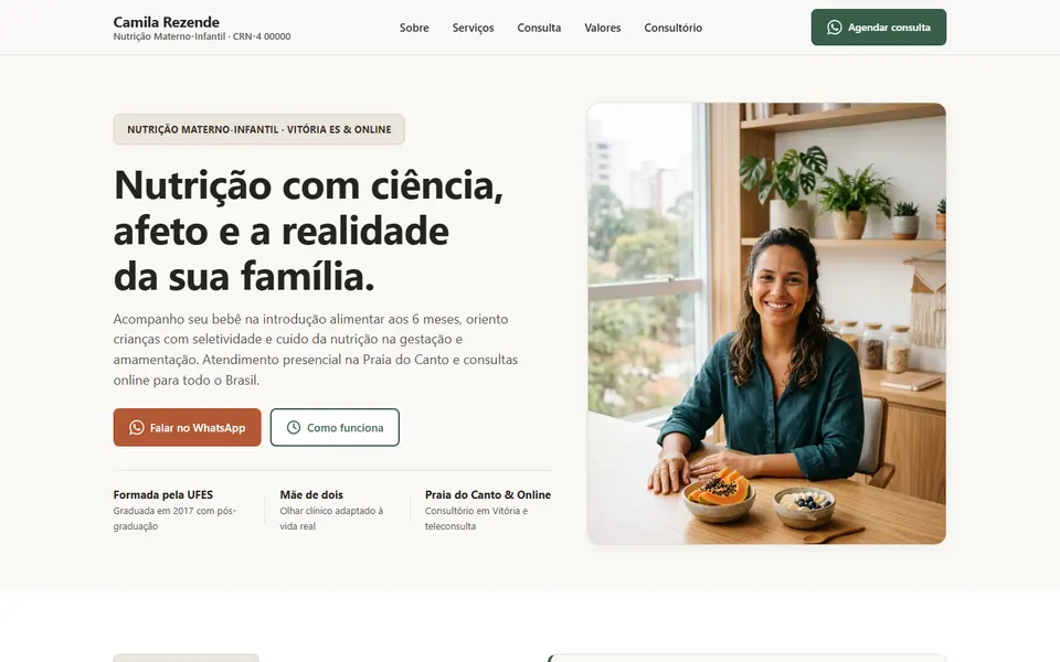 Site de nutrição materno-infantil